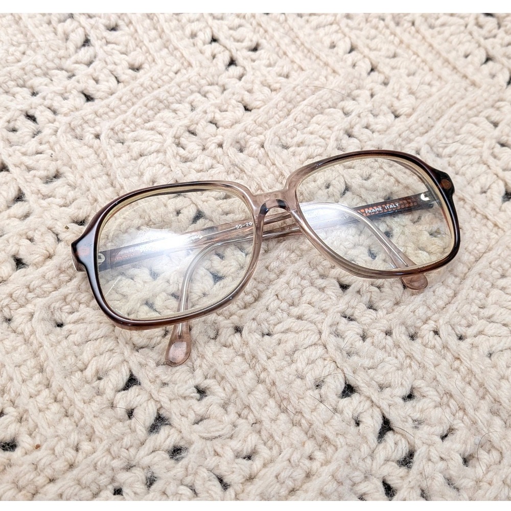 Vintage Tura Eyeglasses Mod 695/B Brown Square Frame Italy 55-20 Oversized Mens
